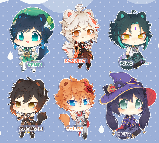 Genshin Impact + Demon Slayer Acrylic Charms