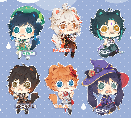 Genshin Impact + Demon Slayer Acrylic Charms