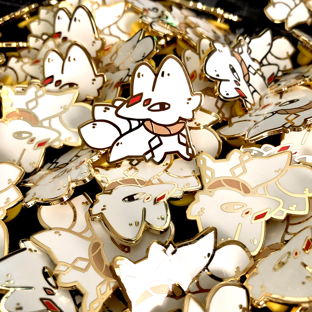 Enamel Pins - White Fox