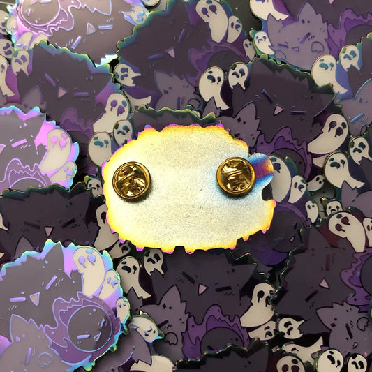 Enamel Pins - Ghost Poketo Rainbow Plated
