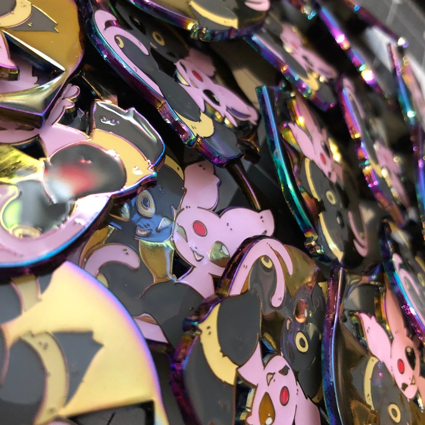 Enamel Pins - Umbreon and Espeon Rainbow