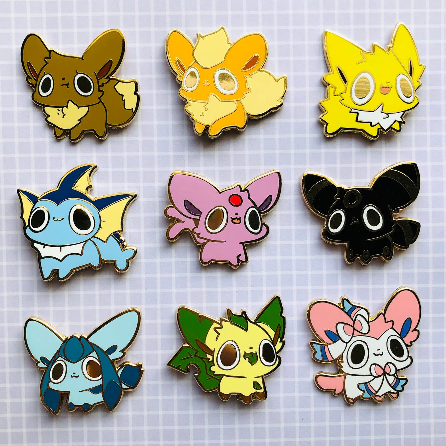 Enamel Pins - Eeveelution (Flawed only)