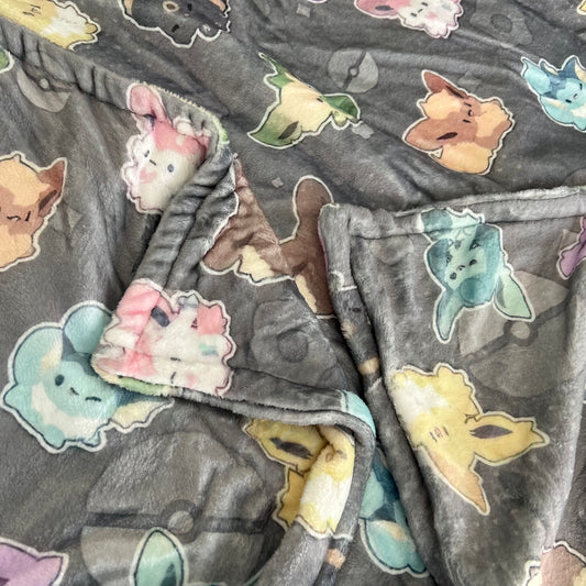 Cute Fleece Blanket - Eeveelution - 40in x 60in