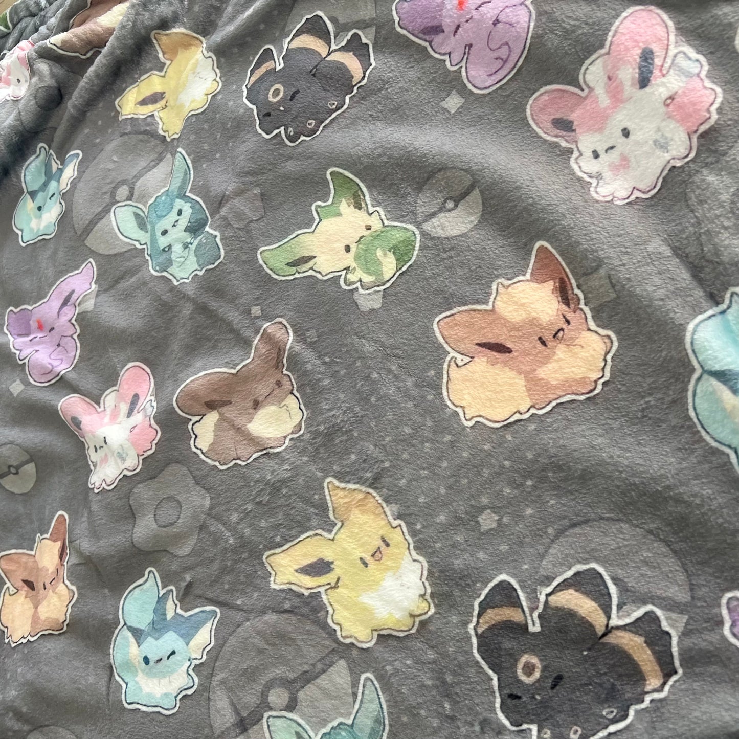 Cute Fleece Blanket - Eeveelution - 40in x 60in