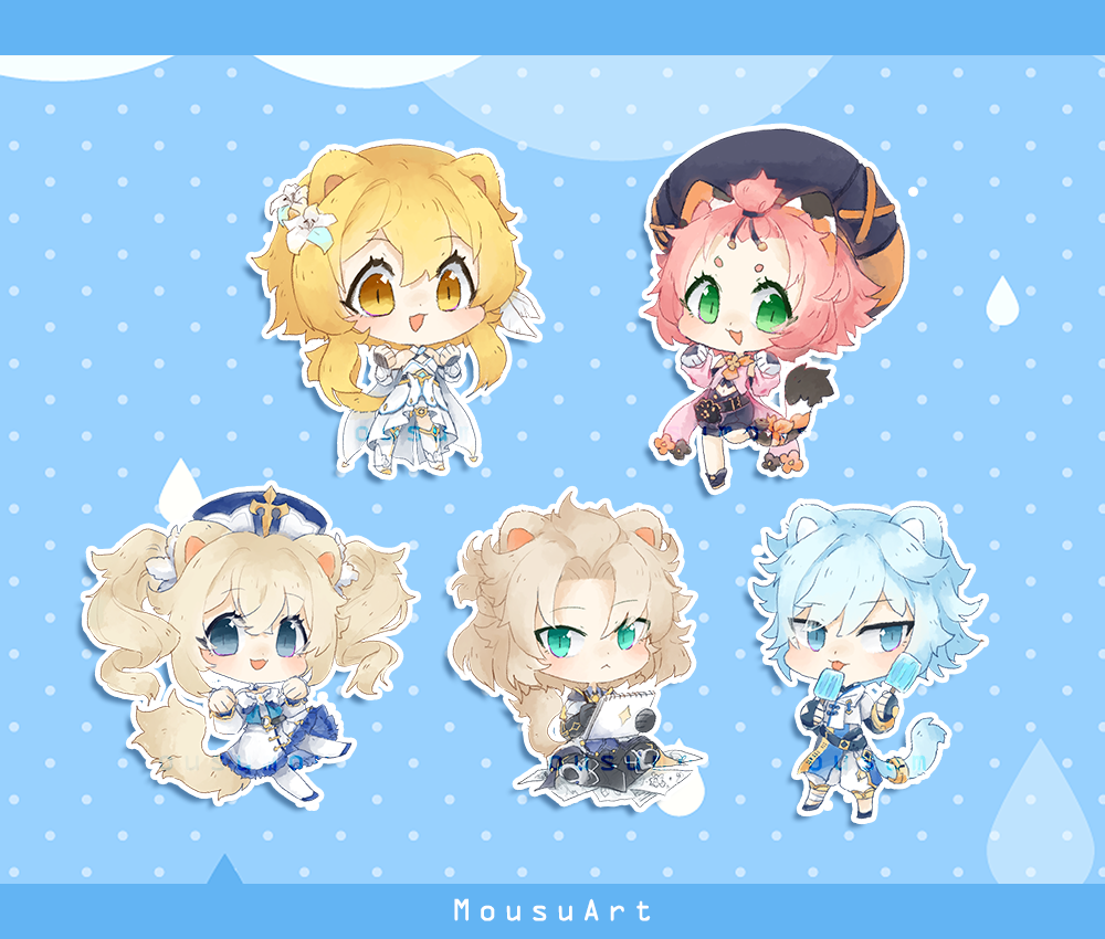 Genshin Impact + Demon Slayer Acrylic Charms
