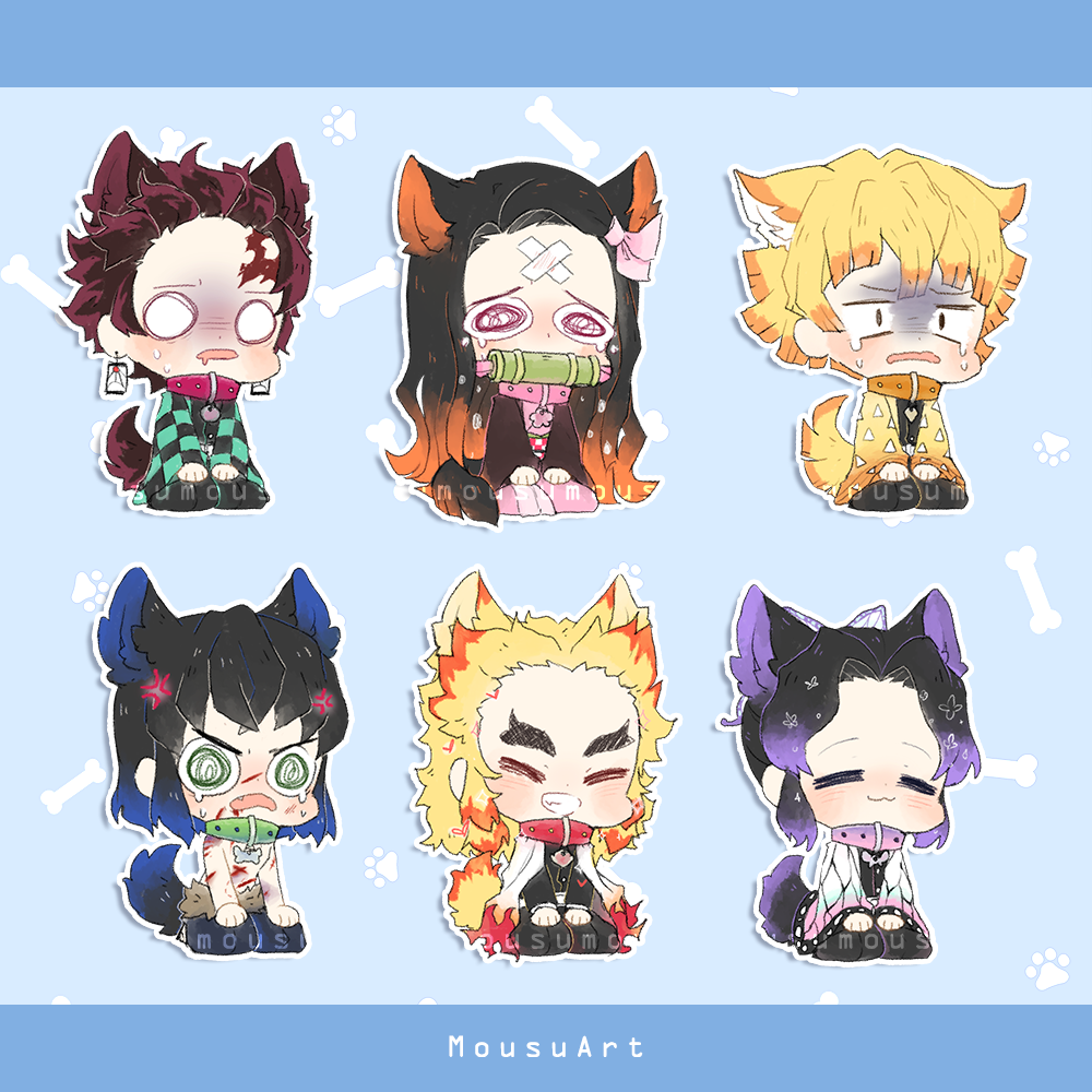 Genshin Impact + Demon Slayer Acrylic Charms