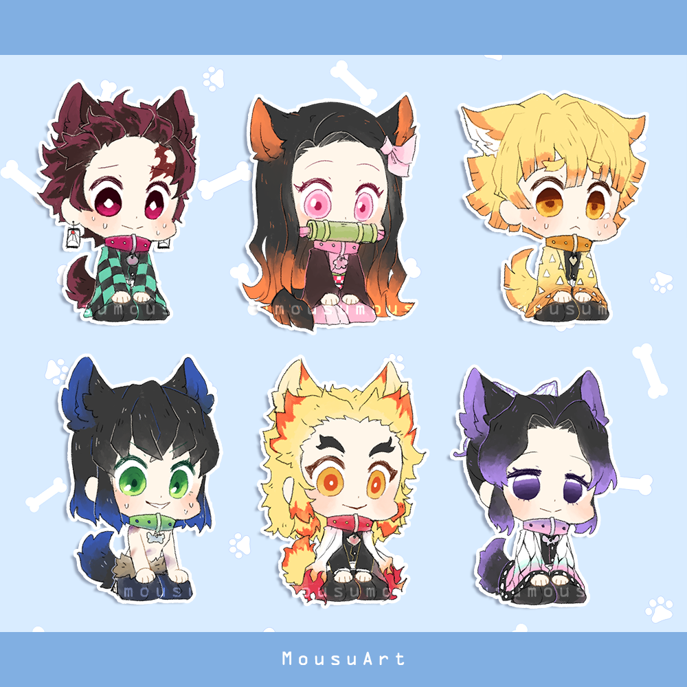 Genshin Impact + Demon Slayer Acrylic Charms