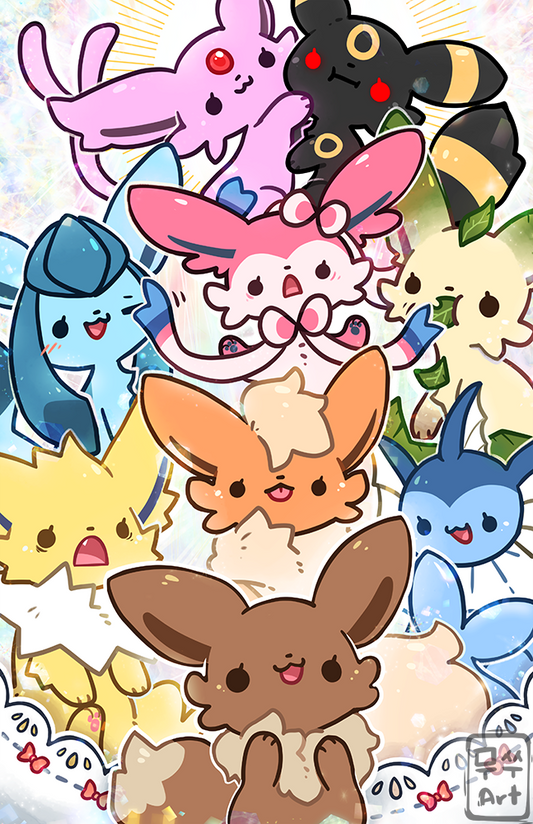 Print 11x17 - Eeveelution v2