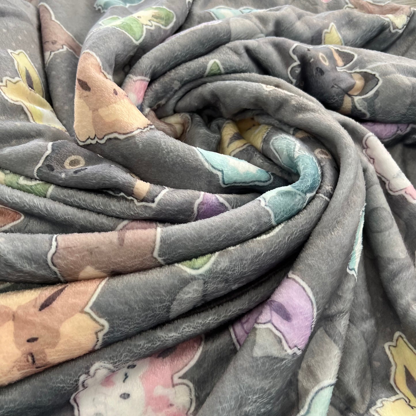 Cute Fleece Blanket - Eeveelution - 40in x 60in