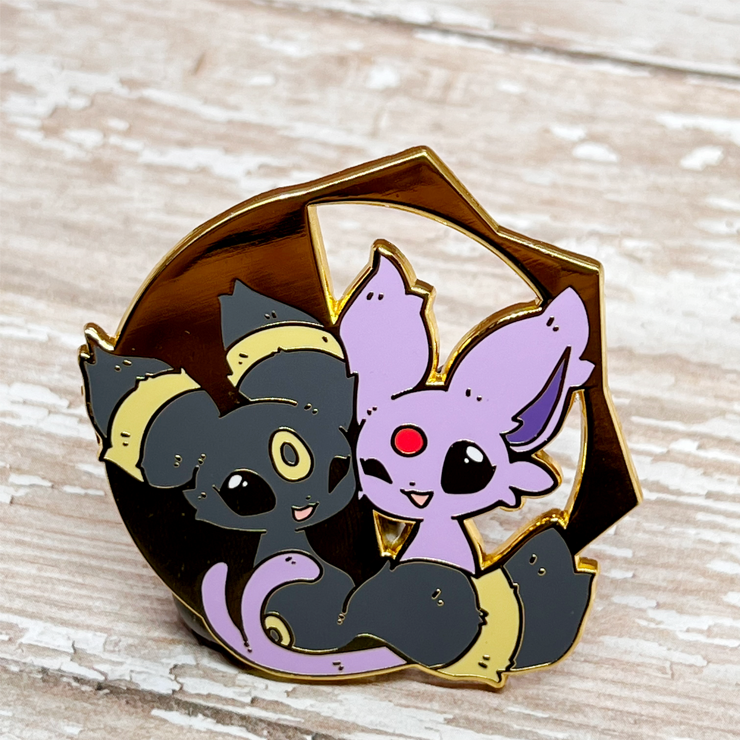 Enamel Pins - Umbreon and Espeon - Gold